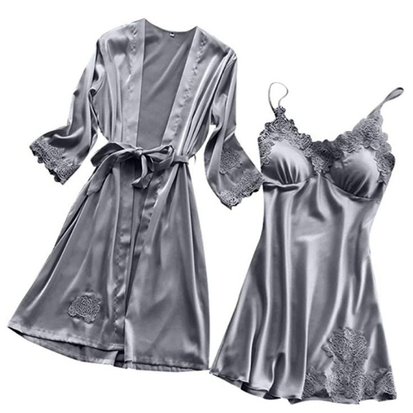 LAST ONE!!! Silky Robe and babydoll Night Set NWT - Picture 3 of 3